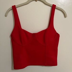 Red Zara Crop Tank